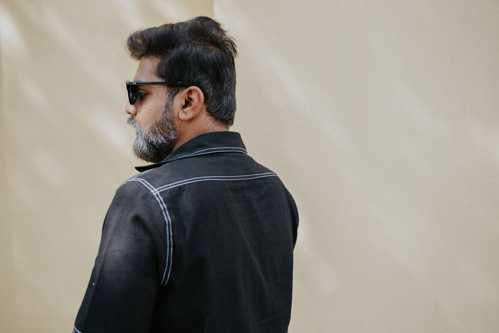 Laid-Black Linen Shirt (Men)