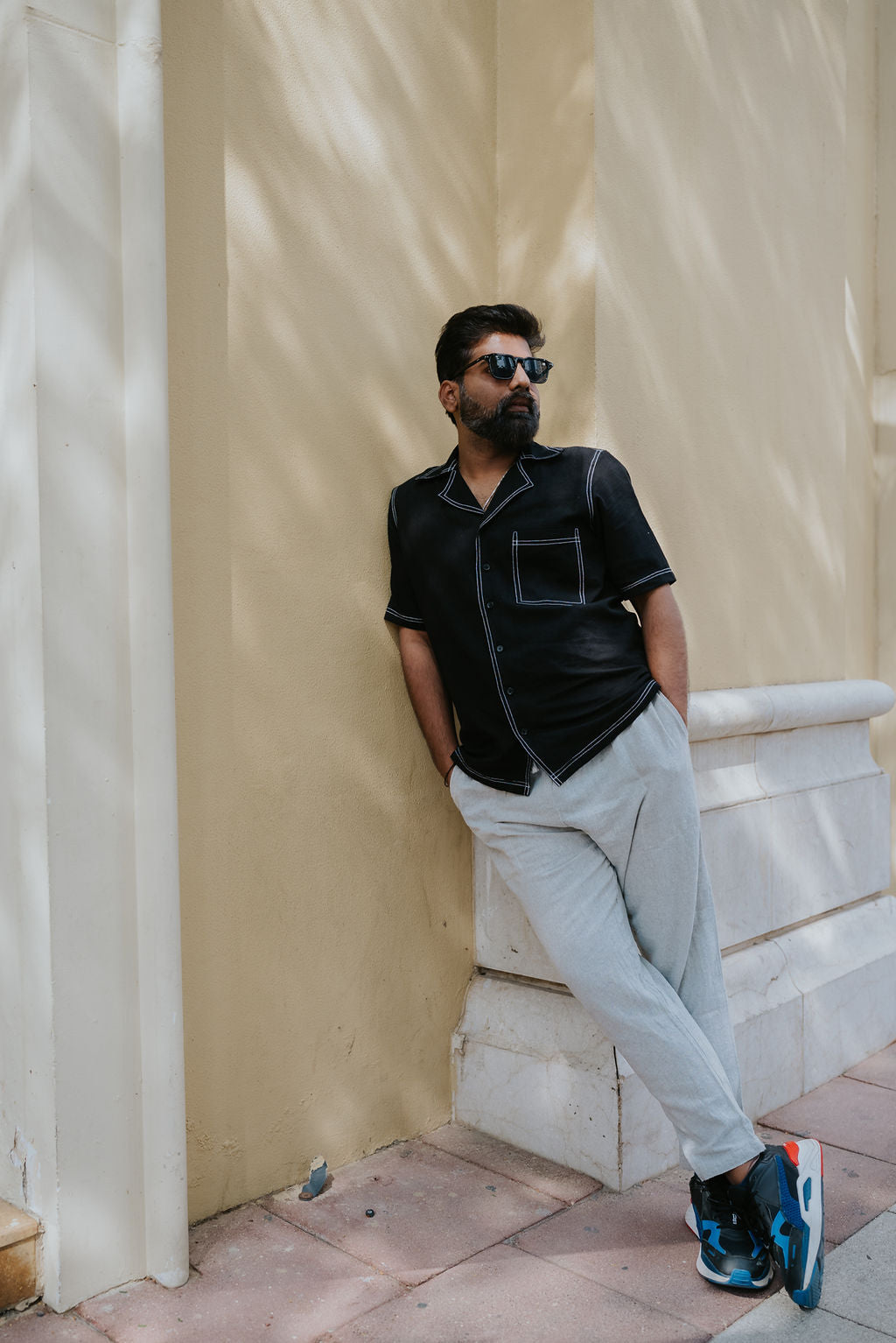 Laid-Black Linen Shirt (Men)