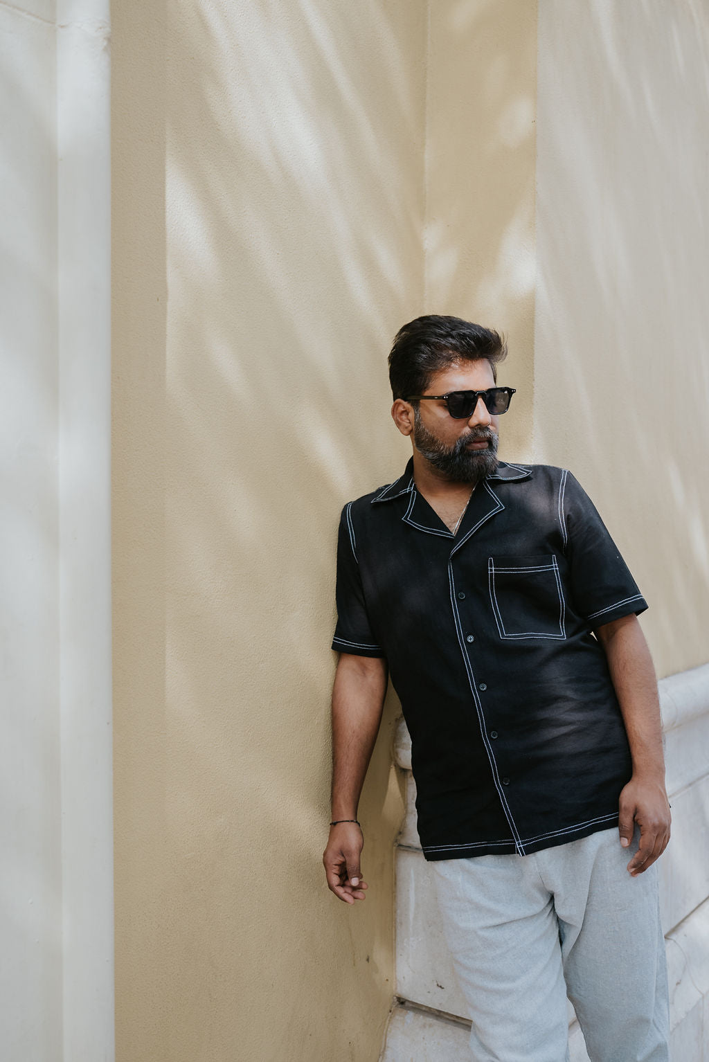 Laid-Black Linen Shirt (Men)