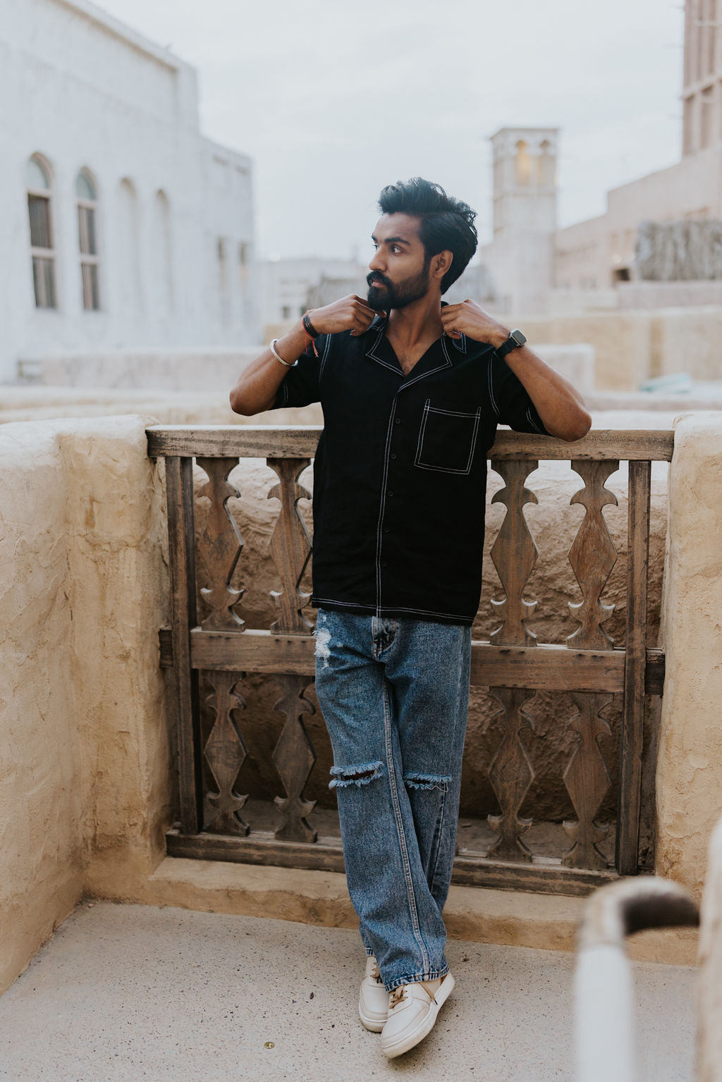 Laid-Black Linen Shirt (Men)