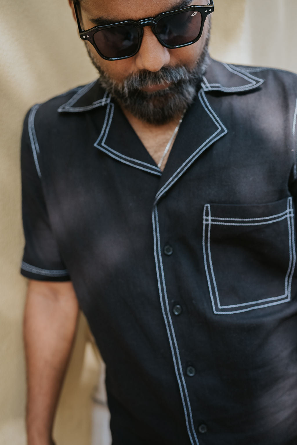 Laid-Black Linen Shirt (Men)