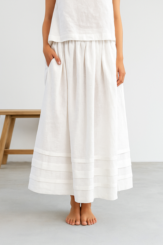 Ivory Fold Skirt