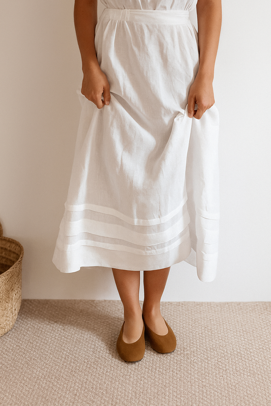 Ivory Fold Skirt