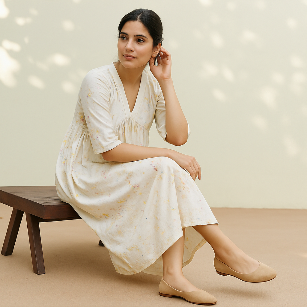 Genda Gulab Hand-Dyed Summer Dress
