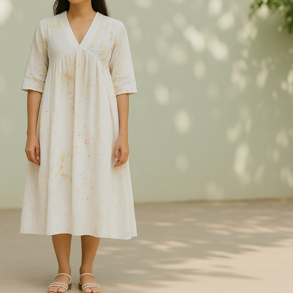 Genda Gulab Hand-Dyed Summer Dress