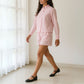 Butter Pink Scallop Linen Set