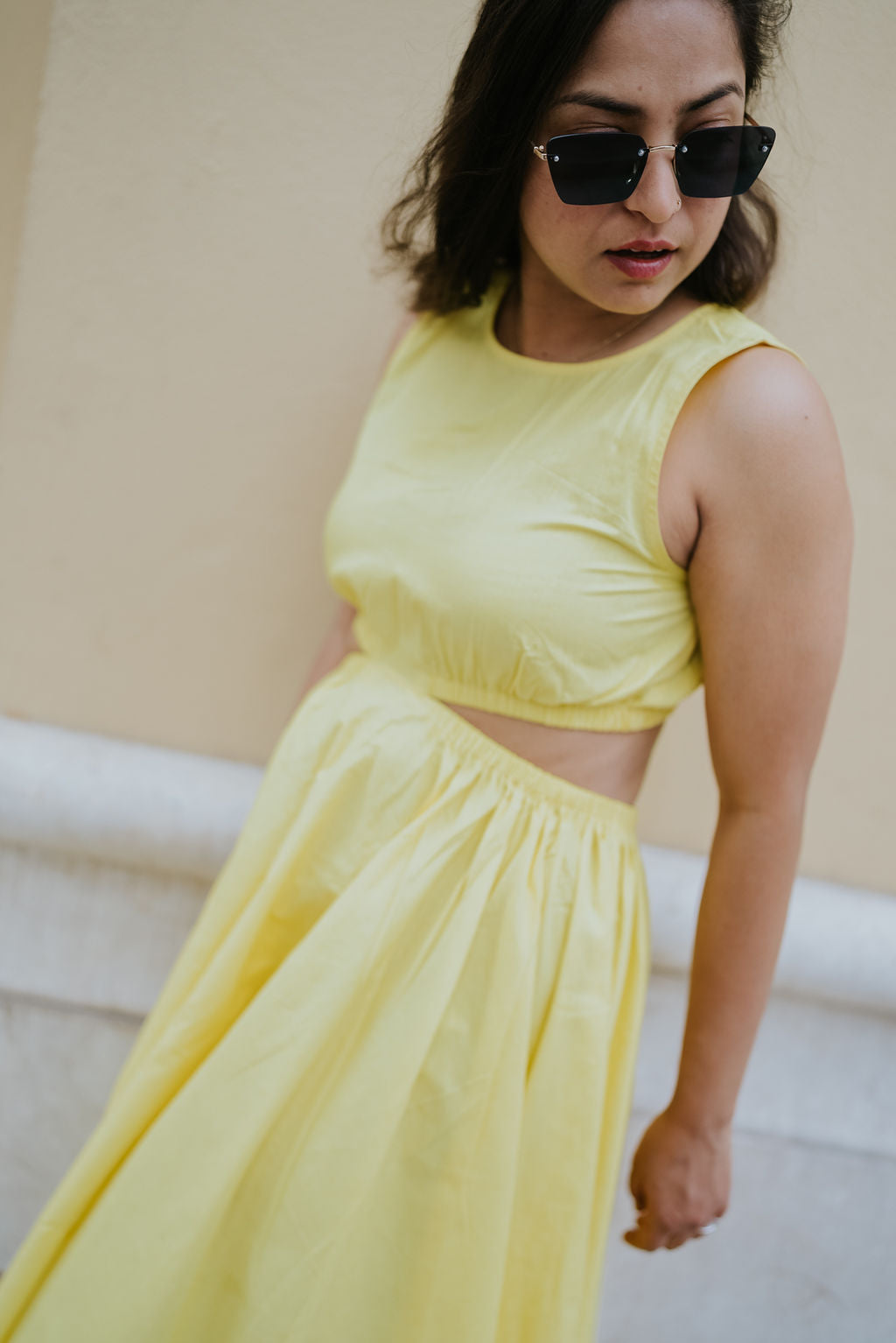Lemon Cutout Dress