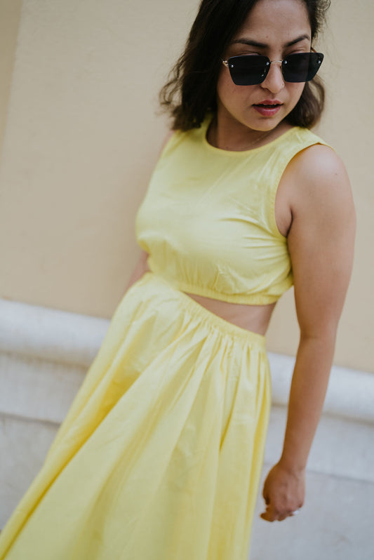 Lemon Cutout Dress
