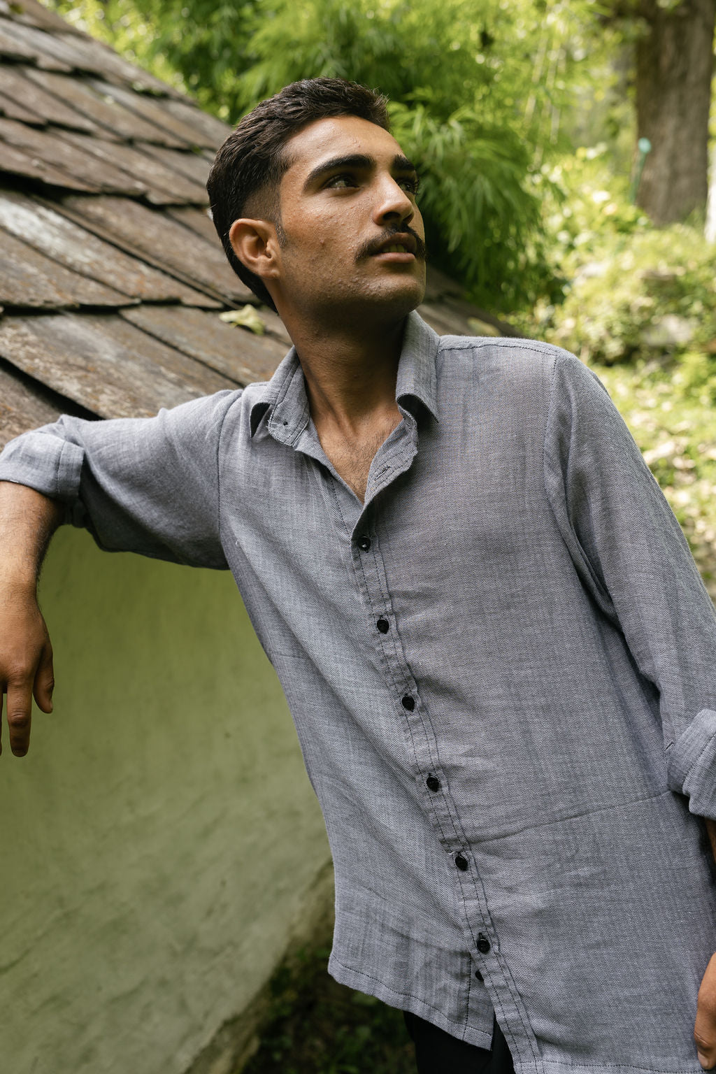 Soft Grey Linen Shirt