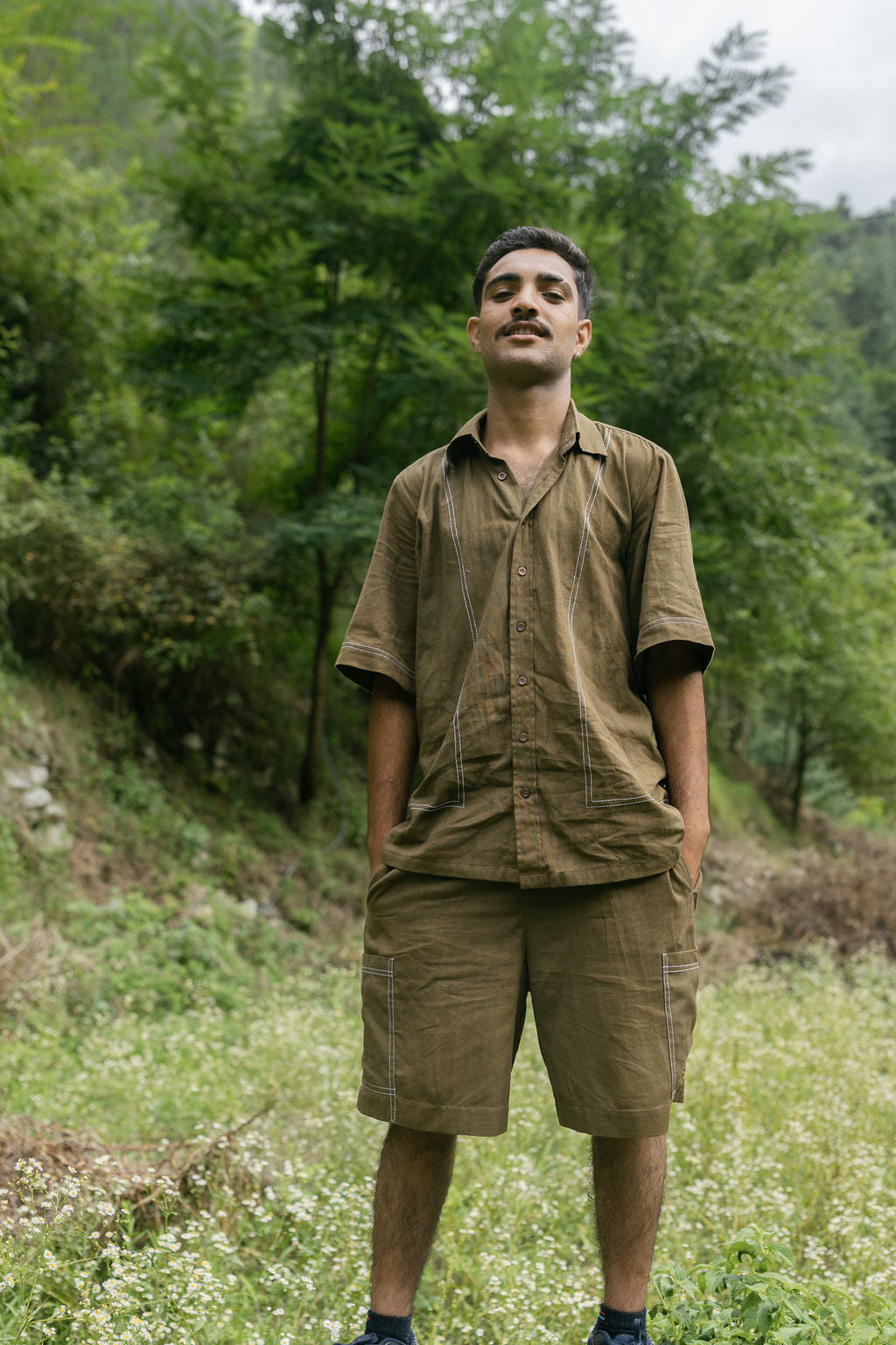 Threaded Brown Coord Set (Men)