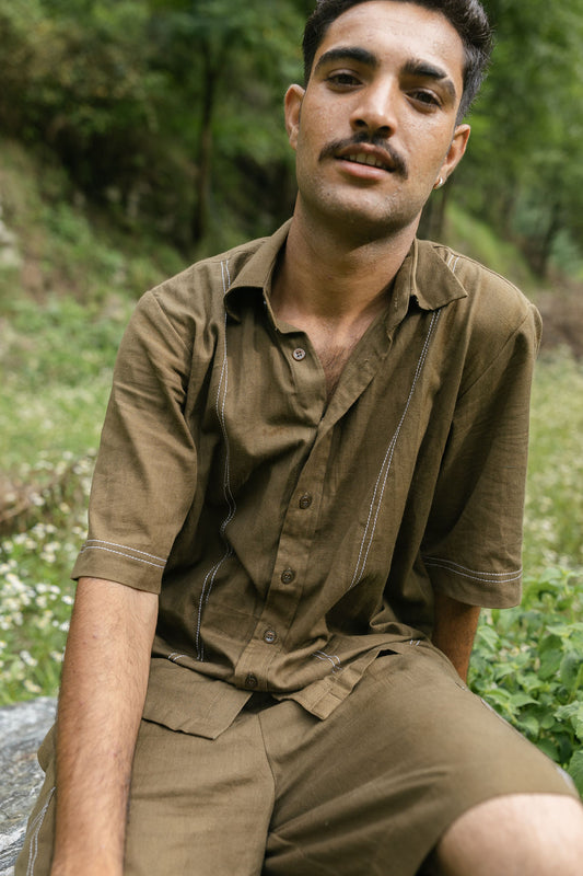 Threaded Brown Coord Set (Men)