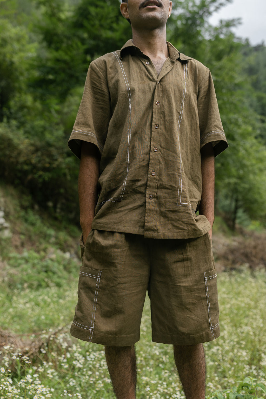 Threaded Brown Coord Set (Men)