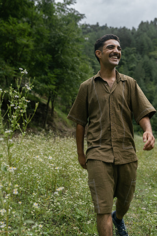 Threaded Brown Coord Set (Men)