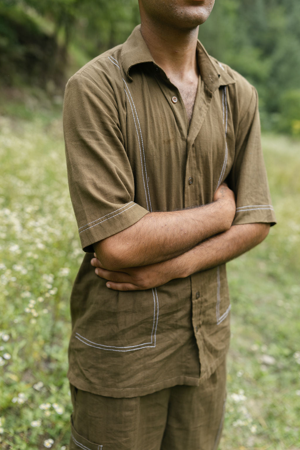 Threaded Brown Coord Set (Men)