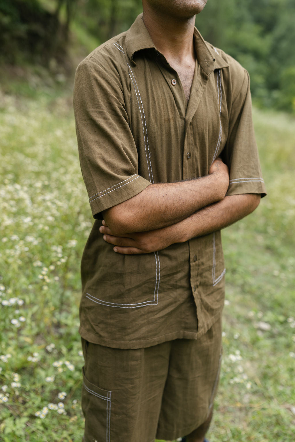 Threaded Brown Coord Set (Men)