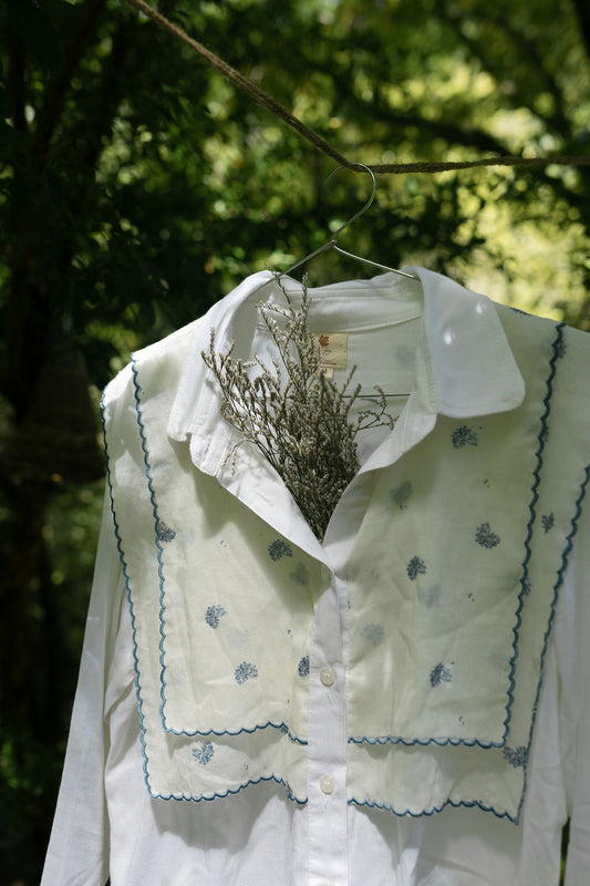 Hydrangea Panel Cotton Shirt