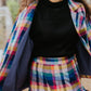 Joy Pleated Check Cord Set