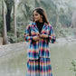 Joy Pleated Check Coat