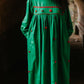 Crimson Stitched Green Cord