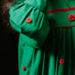Crimson Stitched Green Cord