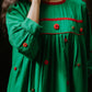 Crimson Stitched Green Cord
