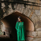 Crimson Stitched Green Cord