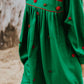 Crimson Stitched Green Cord