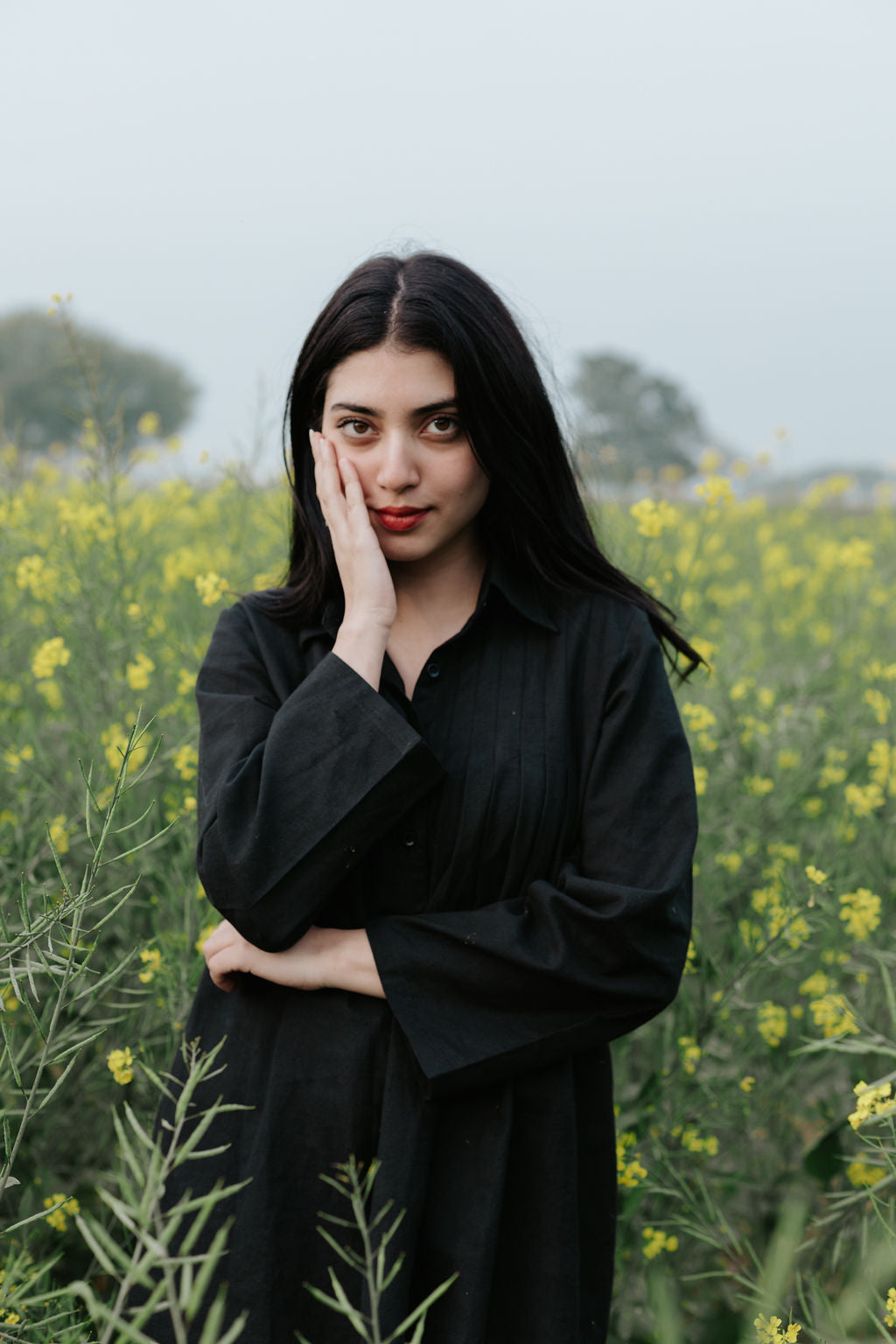 Linen Pintuck Shirt
