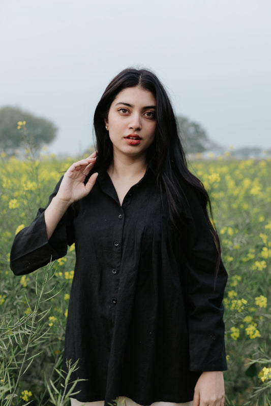 Linen Pintuck Shirt