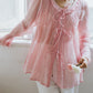 Soft Peony Frill Pintuck Top