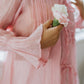 Soft Peony Frill Pintuck Top
