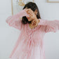 Soft Peony Frill Pintuck Top