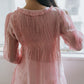Soft Peony Frill Pintuck Top