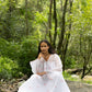 Pink Hydrangea Scallop Kurta Dress