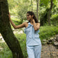 Serene Blue Linen Cord Set