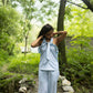 Serene Blue Linen Cord Set