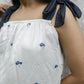 Blue Hydrangea Knot Top