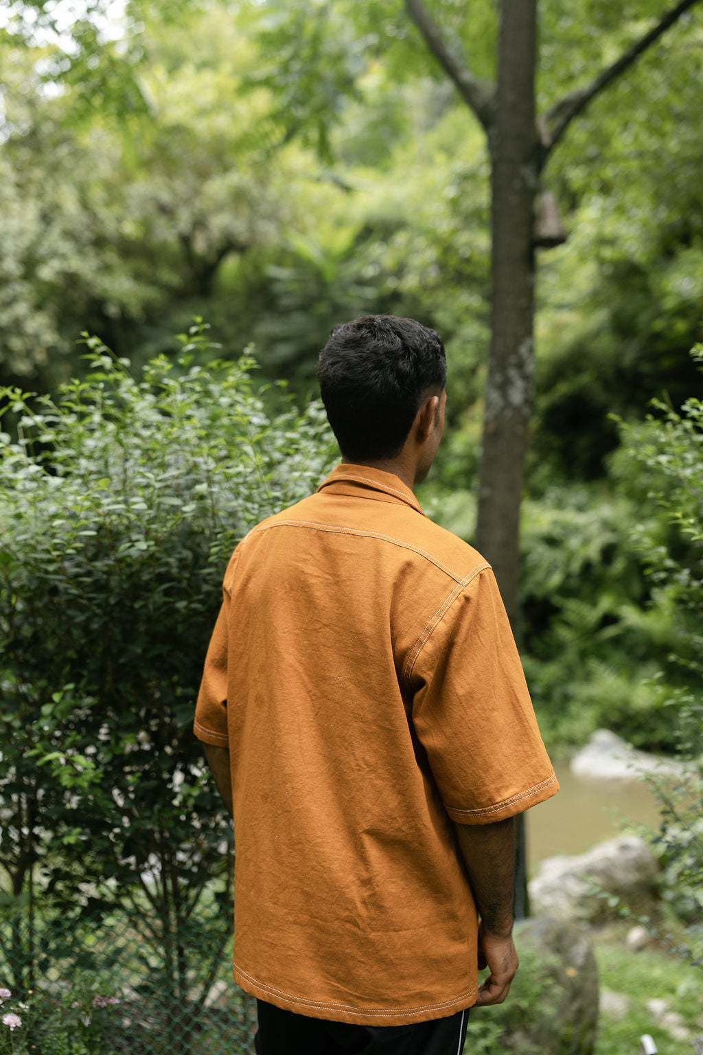 Hand-Embroidered Linen Shirt (Men)