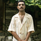 Beige Linen Rose Shirt (Men)