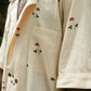 Beige Linen Rose Shirt (Men)