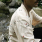 Beige Linen Rose Shirt (Men)