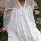Pink Hydrangea Scallop Kurta Dress