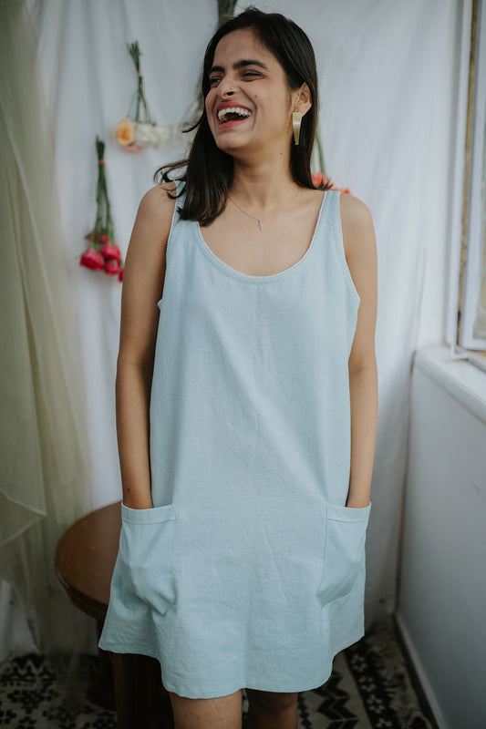 The Sea Pocket Linen Dress