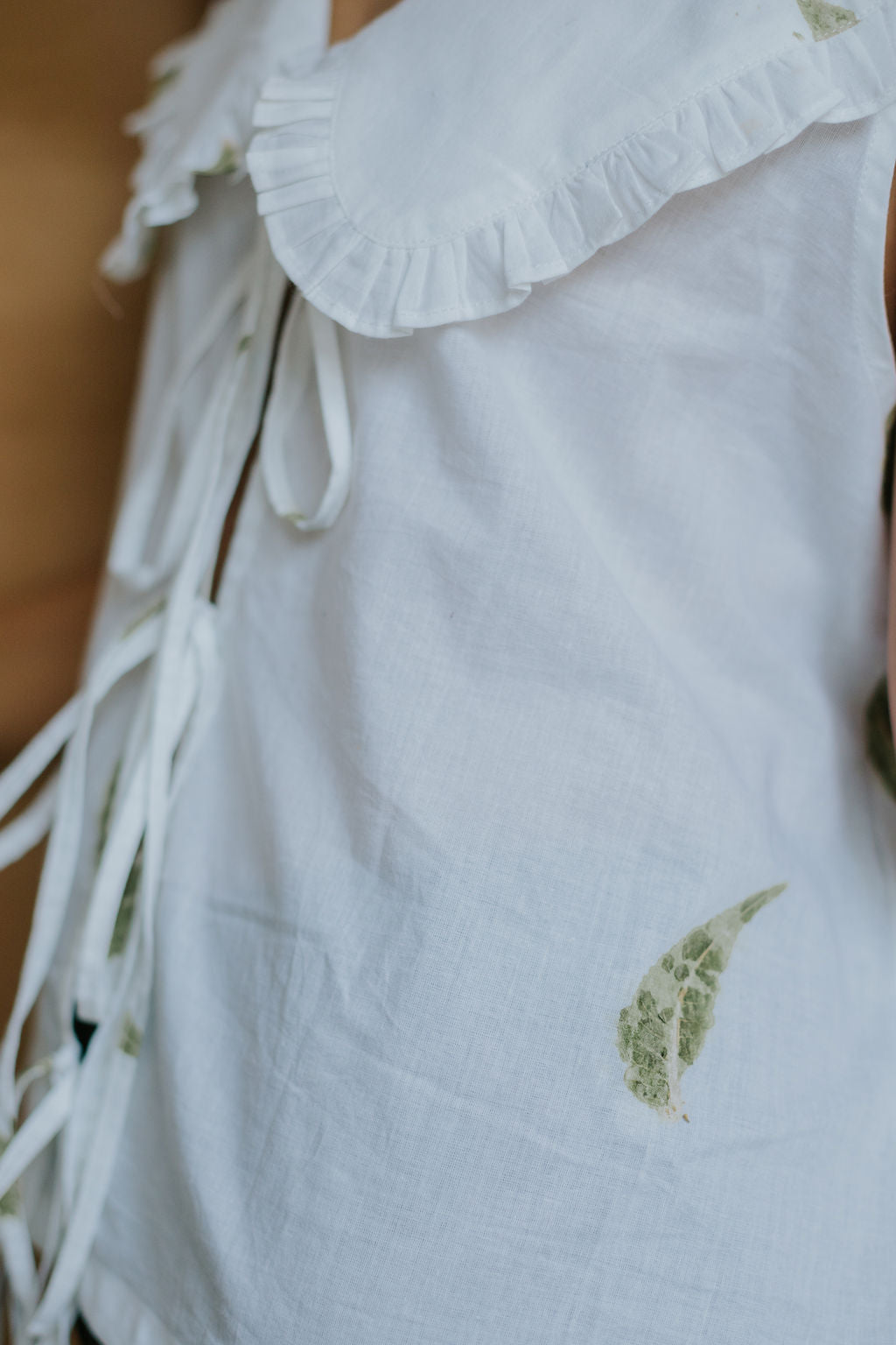 Leafy Collared Top
