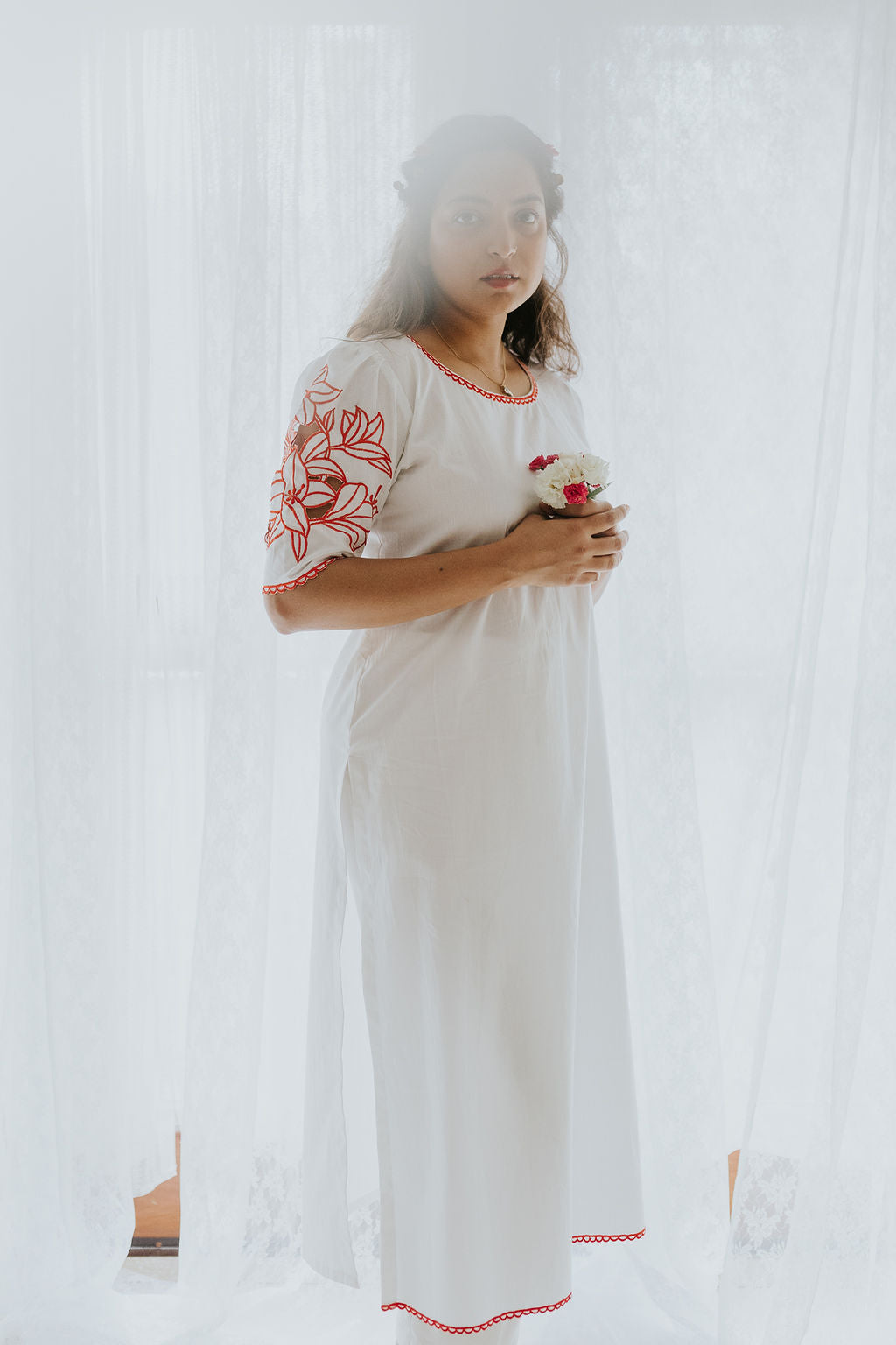 Red Intricacy Kurta