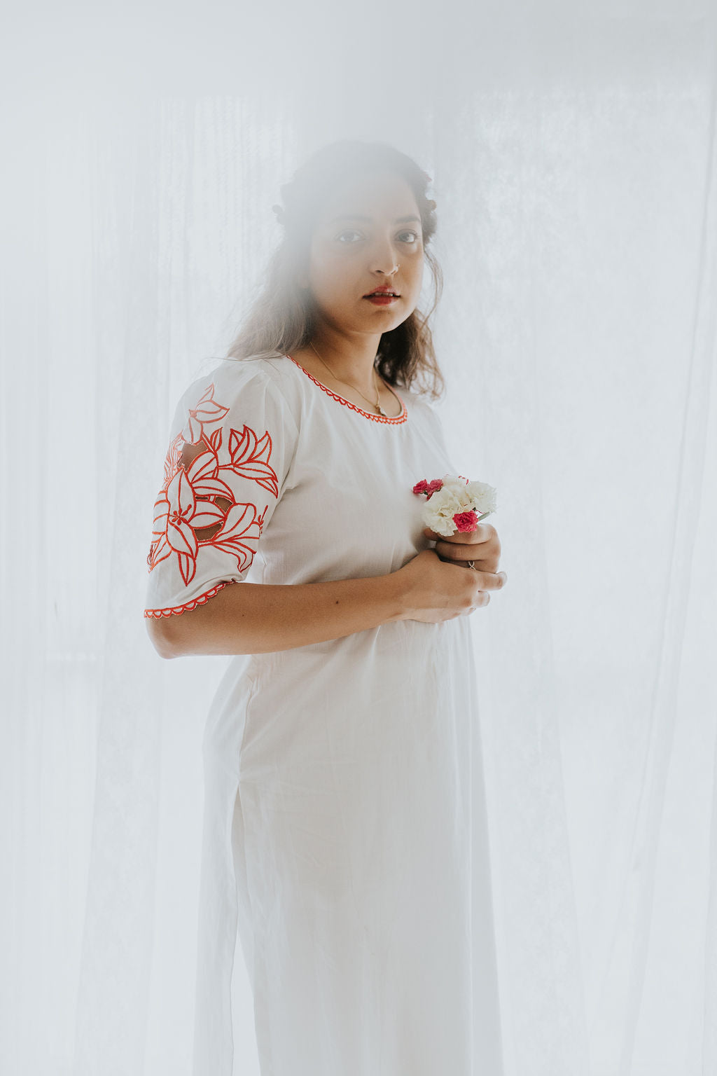 Red Intricacy Kurta