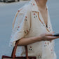 Beige Linen Rose Shirt (Women)