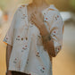 Beige Linen Rose Shirt (Women)