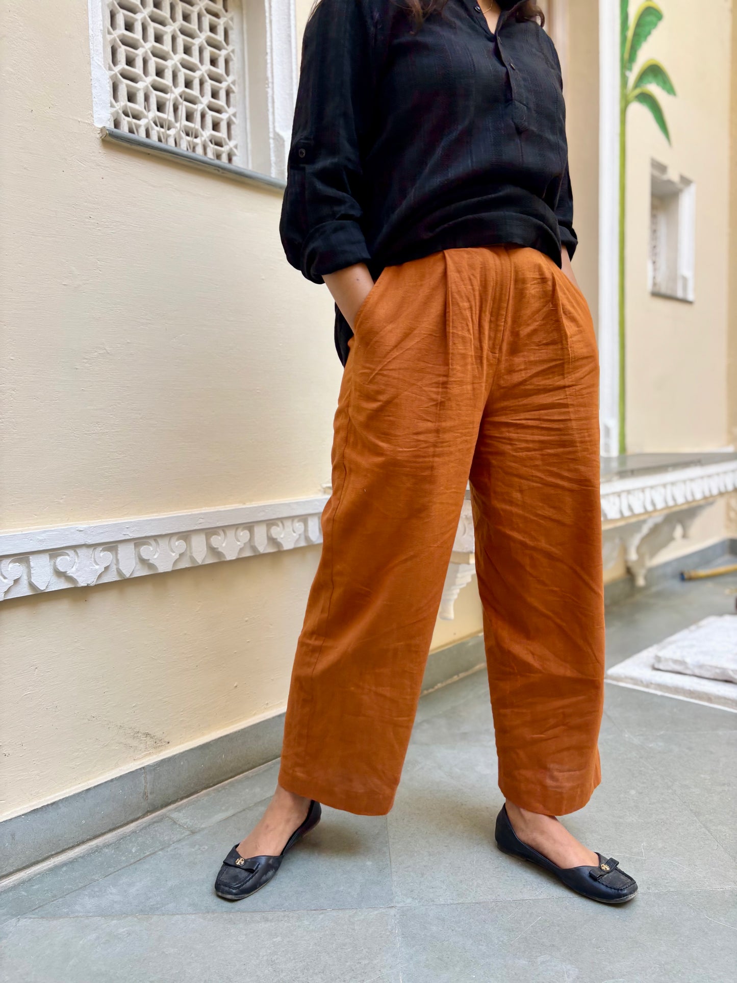 Contrast Kurta and Pant Set