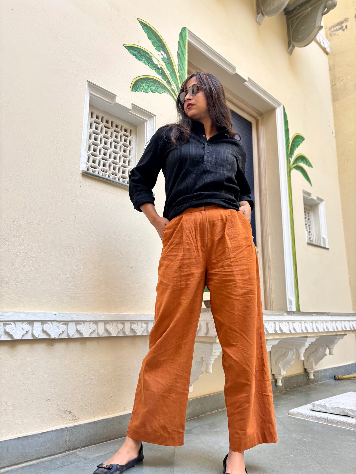Contrast Kurta and Pant Set
